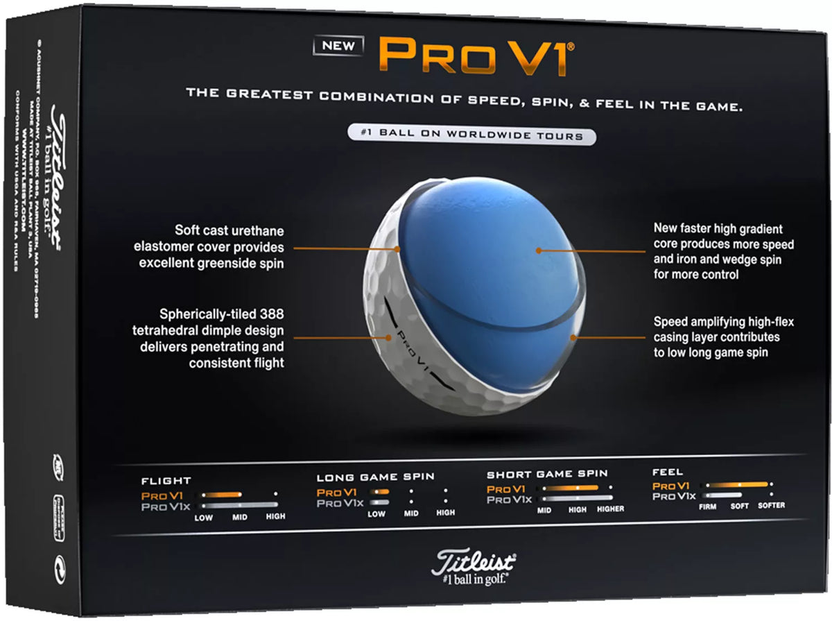 Titleist 2026 Pro V1 golf balls by ParWestGolf, with white balls and smooth dimpled surface for high performance.