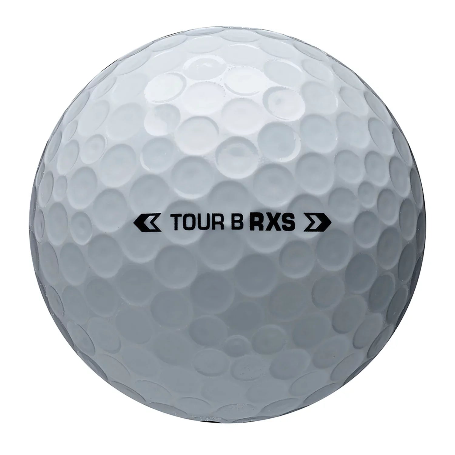 Bridgestone 2024 Tour B RXS golf balls with white dimpled surface, displayed on a plain background.