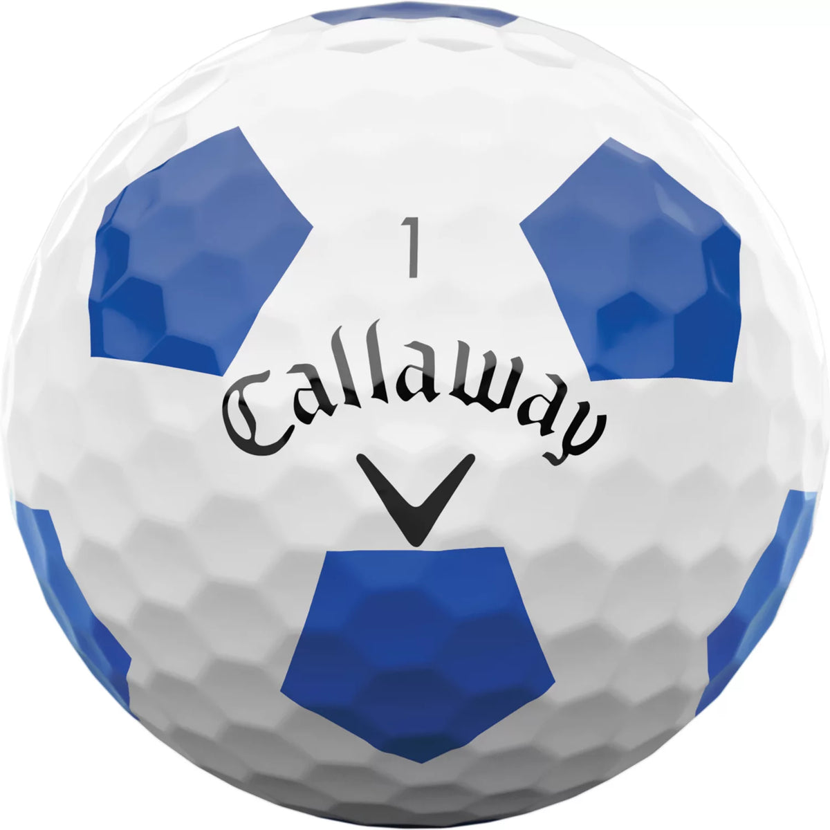 Callaway 2025 ERC Soft Truvis golf balls with vibrant red and black Truvis pattern, designed for enhanced visibility and performance.