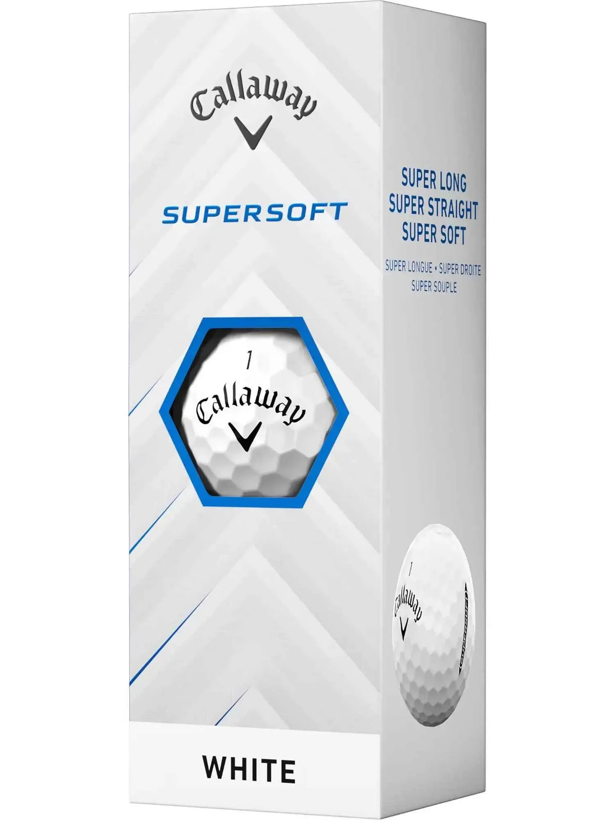Callaway 2026 Supersoft golf balls by ParWestGolf, showing a close-up of the soft, white golf balls with branding.