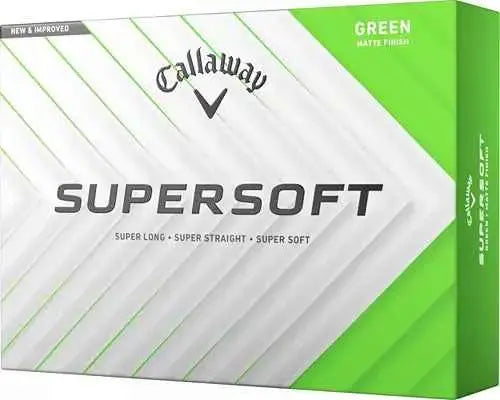 Callaway 2026 Supersoft golf balls by ParWestGolf, showing a close-up of the lightweight, white golf balls with branding.