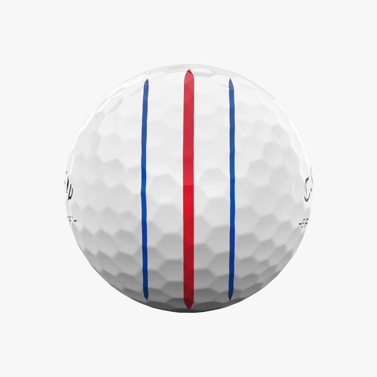 Callaway ERC Soft golf balls with triple track design, shown in a close-up image, highlighting the soft cover and branding.