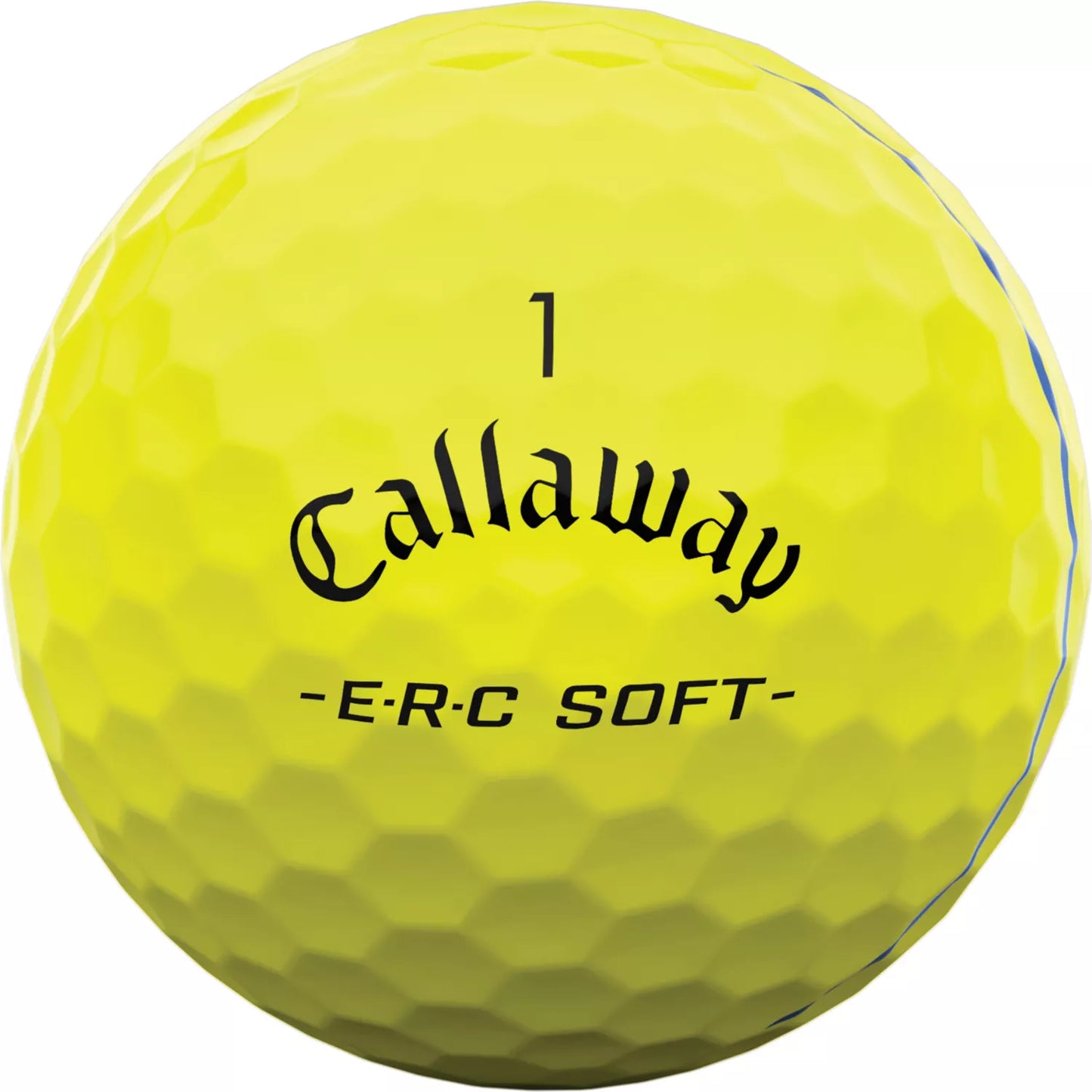 Callaway ERC Soft golf balls with Triple Track technology, shown with bright white surface and green accents for better visibility.