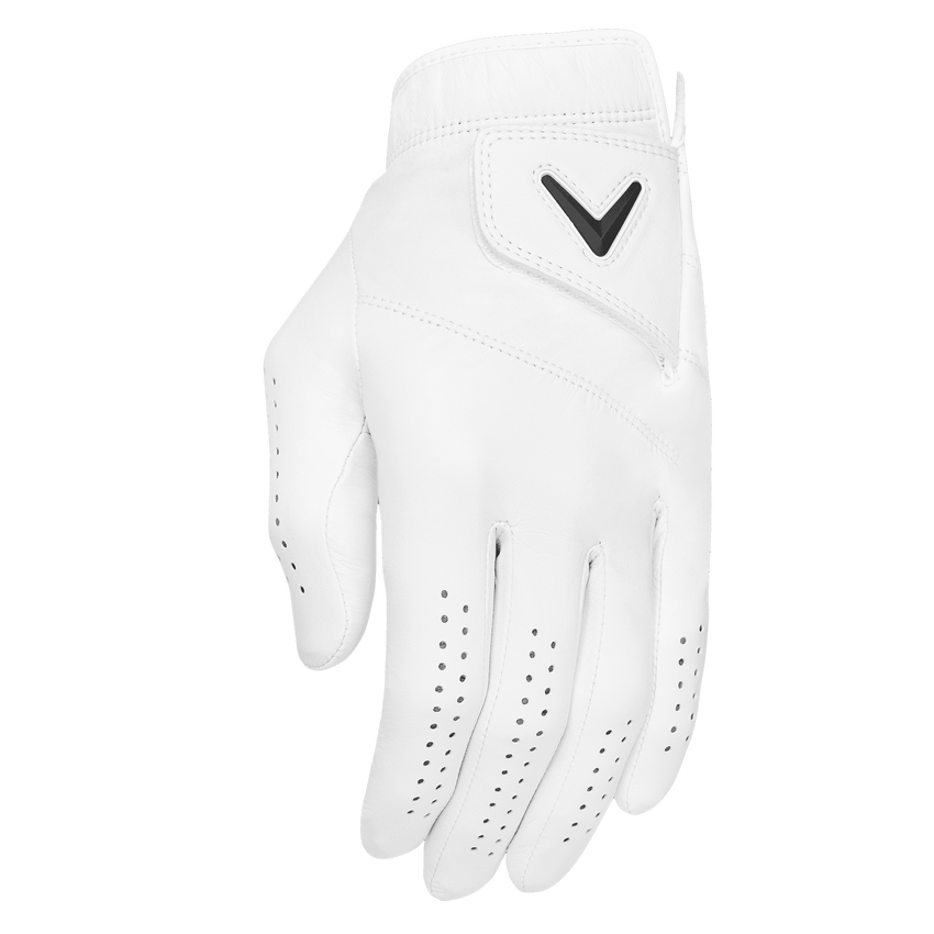 Callaway Tour Authentic golf gloves with breathable material and grip-enhancing design, worn on a golfer's hands.