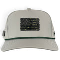 Tactical Golf Hat | Snapback Cap | Built-in Magnetic Ball Marker Holder + Marker Included | Adjustable American Camo