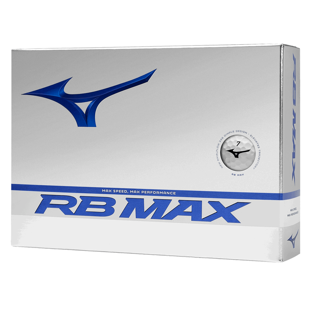 Mizuno RB MAX golf balls by ParWestGolf, showing white golf balls with Mizuno branding on a white background.