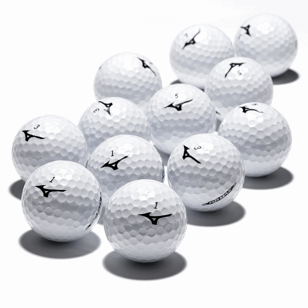 Mizuno RB MAX golf balls in a white packaging, designed for optimal performance and distance on the golf course.