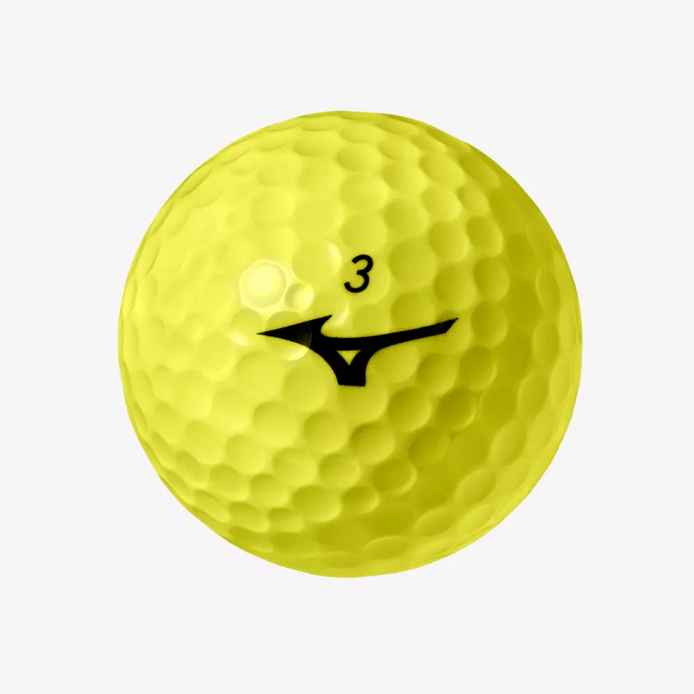 Mizuno RB MAX golf balls by ParWestGolf, close-up of white golf balls with Mizuno branding on a golf course.