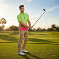 Men's Watermelon Sunset Golf Polo | Performance Stretch Golf Shirt | Moisture-Wicking Athletic Polo