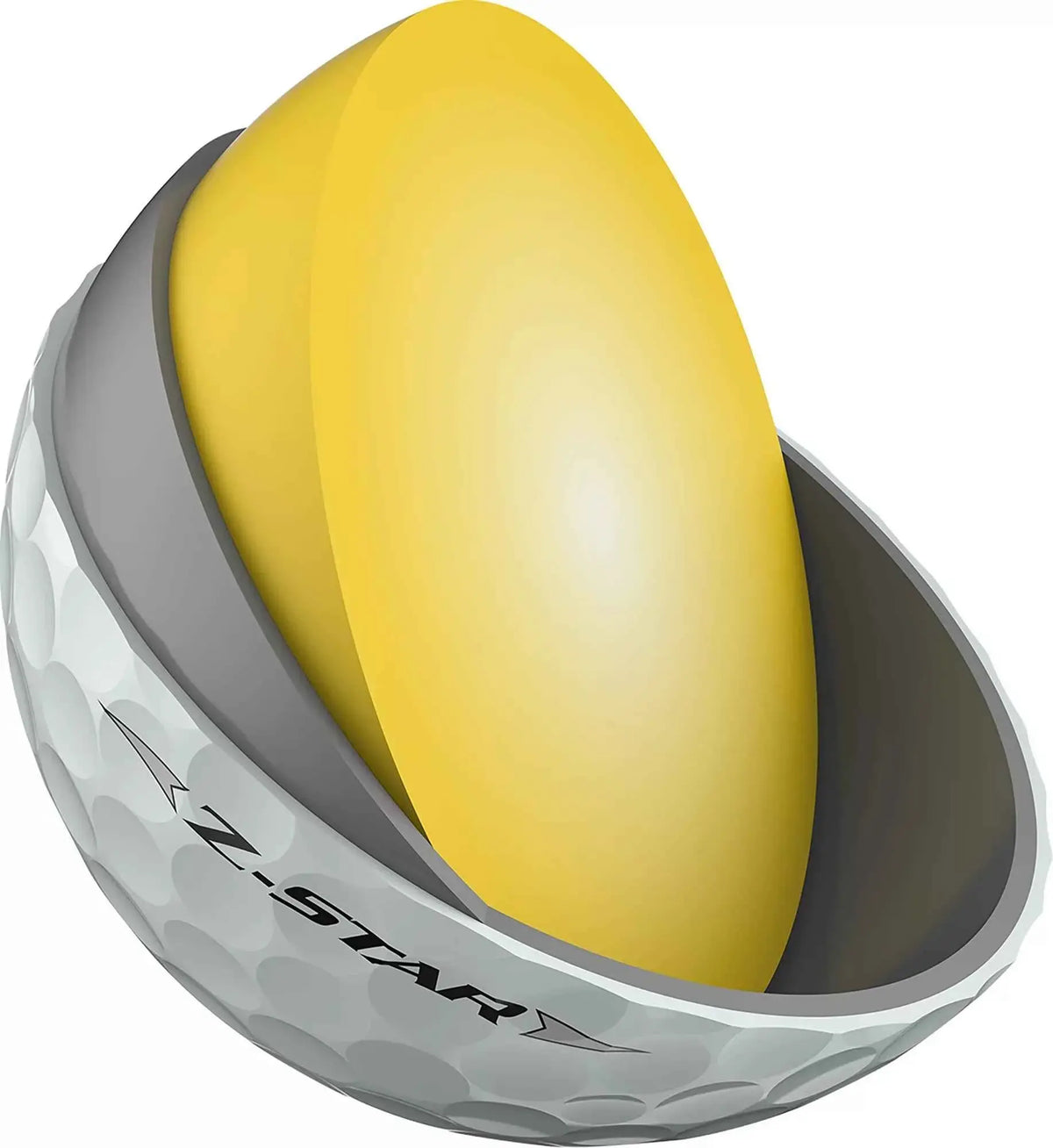 Srixon 2025 Z-STAR golf balls by ParWestGolf, close-up of white golf balls with branding and textured surface.