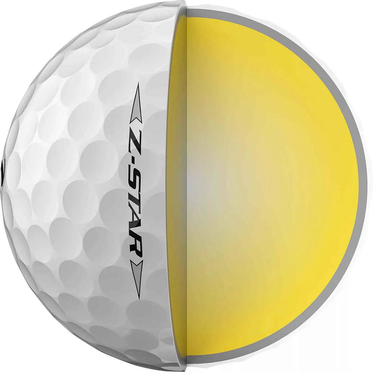 Srixon 2025 Z-STAR golf balls by ParWestGolf, featuring white spherical golf balls with branding and design details.