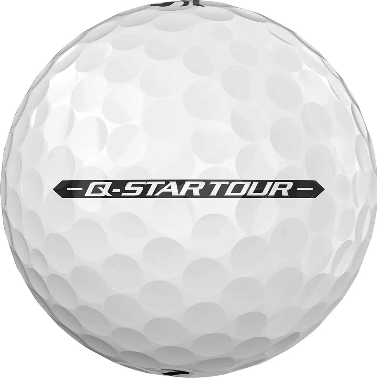 Srixon Q-STAR Tour golf balls with bright yellow and white design, featuring the Srixon branding and textured surface.