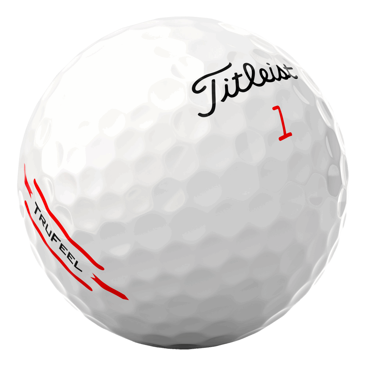 Titleist TruFeel 2024 golf balls by ParWestGolf, showing the white golf ball with sleek branding and design details.